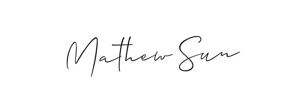 Once you've used our free online signature maker to create your best signature Allison_Script style, it's time to enjoy all of the benefits that Mathew Sun name signing documents. Mathew Sun signature style 2 images and pictures png