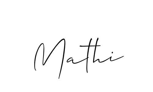 How to make Mathi name signature. Use Allison_Script style for creating short signs online. This is the latest handwritten sign. Mathi signature style 2 images and pictures png