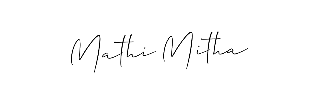 if you are searching for the best signature style for your name Mathi Mitha. so please give up your signature search. here we have designed multiple signature styles  using Allison_Script. Mathi Mitha signature style 2 images and pictures png