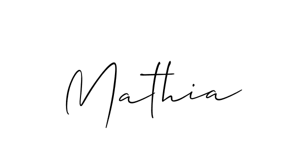 Also we have Mathia name is the best signature style. Create professional handwritten signature collection using Allison_Script autograph style. Mathia signature style 2 images and pictures png