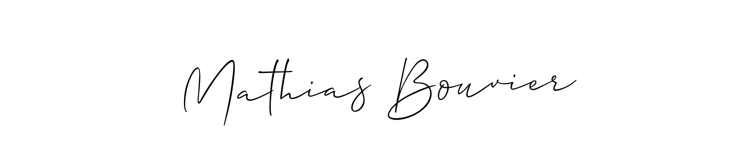 The best way (Allison_Script) to make a short signature is to pick only two or three words in your name. The name Mathias Bouvier include a total of six letters. For converting this name. Mathias Bouvier signature style 2 images and pictures png