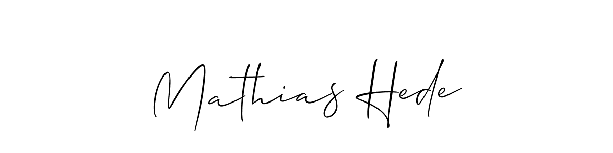 It looks lik you need a new signature style for name Mathias Hede. Design unique handwritten (Allison_Script) signature with our free signature maker in just a few clicks. Mathias Hede signature style 2 images and pictures png