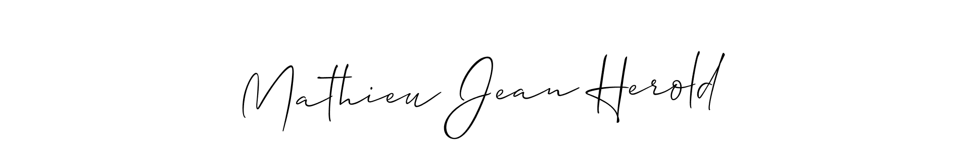 The best way (Allison_Script) to make a short signature is to pick only two or three words in your name. The name Mathieu Jean Herold include a total of six letters. For converting this name. Mathieu Jean Herold signature style 2 images and pictures png