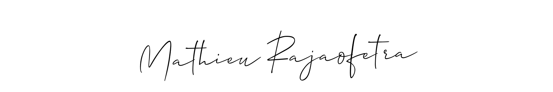 Create a beautiful signature design for name Mathieu Rajaofetra. With this signature (Allison_Script) fonts, you can make a handwritten signature for free. Mathieu Rajaofetra signature style 2 images and pictures png