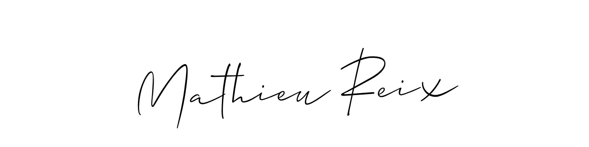 You should practise on your own different ways (Allison_Script) to write your name (Mathieu Reix) in signature. don't let someone else do it for you. Mathieu Reix signature style 2 images and pictures png