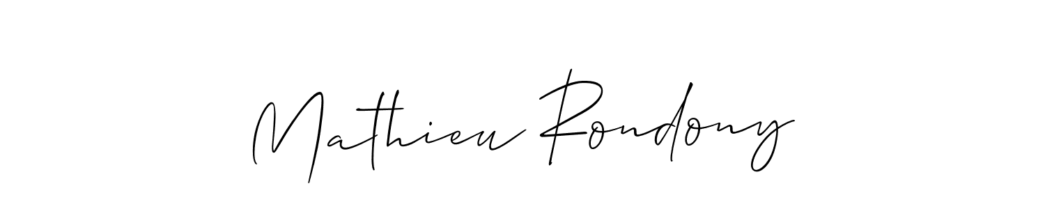 if you are searching for the best signature style for your name Mathieu Rondony. so please give up your signature search. here we have designed multiple signature styles  using Allison_Script. Mathieu Rondony signature style 2 images and pictures png