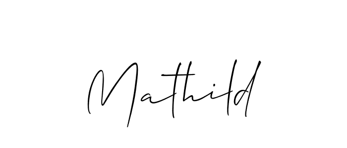 Similarly Allison_Script is the best handwritten signature design. Signature creator online .You can use it as an online autograph creator for name Mathild. Mathild signature style 2 images and pictures png