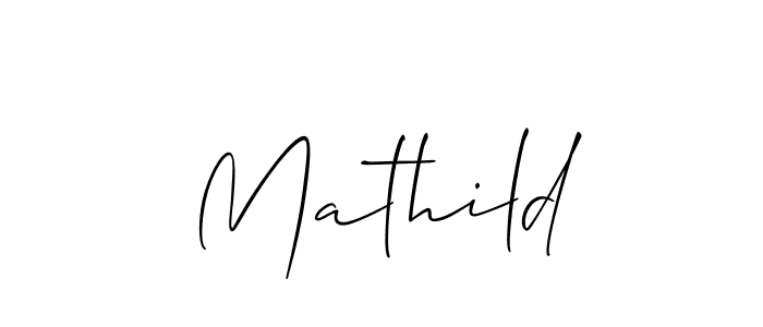 if you are searching for the best signature style for your name Mathild. so please give up your signature search. here we have designed multiple signature styles  using Allison_Script. Mathild signature style 2 images and pictures png