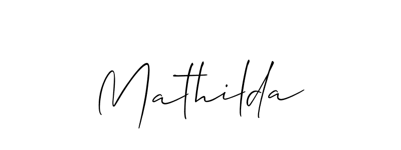 if you are searching for the best signature style for your name Mathilda. so please give up your signature search. here we have designed multiple signature styles  using Allison_Script. Mathilda signature style 2 images and pictures png