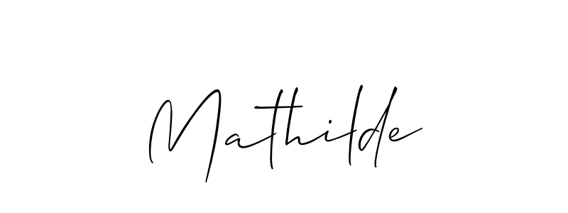 if you are searching for the best signature style for your name Mathilde. so please give up your signature search. here we have designed multiple signature styles  using Allison_Script. Mathilde signature style 2 images and pictures png