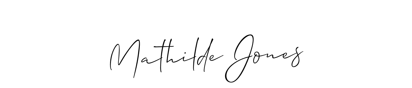 This is the best signature style for the Mathilde Jones name. Also you like these signature font (Allison_Script). Mix name signature. Mathilde Jones signature style 2 images and pictures png