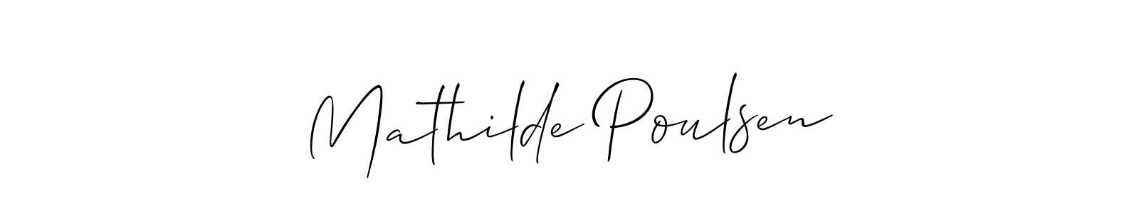 How to make Mathilde Poulsen signature? Allison_Script is a professional autograph style. Create handwritten signature for Mathilde Poulsen name. Mathilde Poulsen signature style 2 images and pictures png