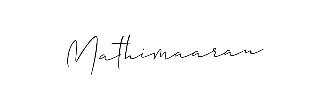 How to make Mathimaaran name signature. Use Allison_Script style for creating short signs online. This is the latest handwritten sign. Mathimaaran signature style 2 images and pictures png