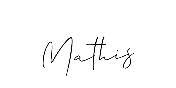 Also we have Mathis name is the best signature style. Create professional handwritten signature collection using Allison_Script autograph style. Mathis signature style 2 images and pictures png