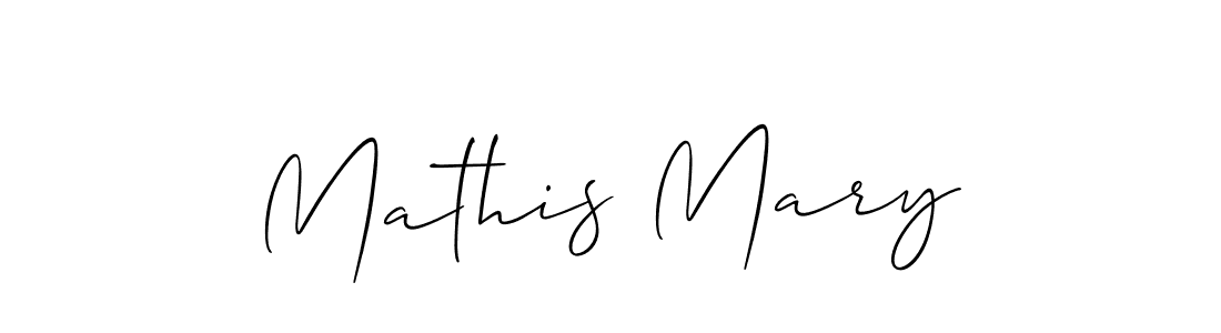 Also we have Mathis Mary name is the best signature style. Create professional handwritten signature collection using Allison_Script autograph style. Mathis Mary signature style 2 images and pictures png