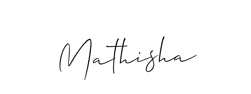 Create a beautiful signature design for name Mathisha. With this signature (Allison_Script) fonts, you can make a handwritten signature for free. Mathisha signature style 2 images and pictures png