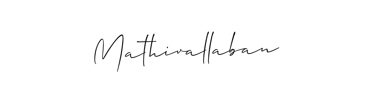 Use a signature maker to create a handwritten signature online. With this signature software, you can design (Allison_Script) your own signature for name Mathivallaban. Mathivallaban signature style 2 images and pictures png