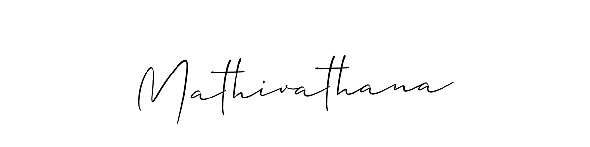 Design your own signature with our free online signature maker. With this signature software, you can create a handwritten (Allison_Script) signature for name Mathivathana. Mathivathana signature style 2 images and pictures png