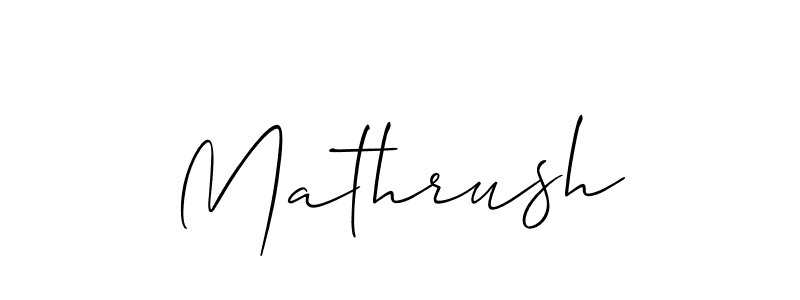 How to make Mathrush signature? Allison_Script is a professional autograph style. Create handwritten signature for Mathrush name. Mathrush signature style 2 images and pictures png