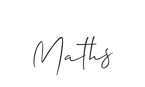 The best way (Allison_Script) to make a short signature is to pick only two or three words in your name. The name Maths include a total of six letters. For converting this name. Maths signature style 2 images and pictures png