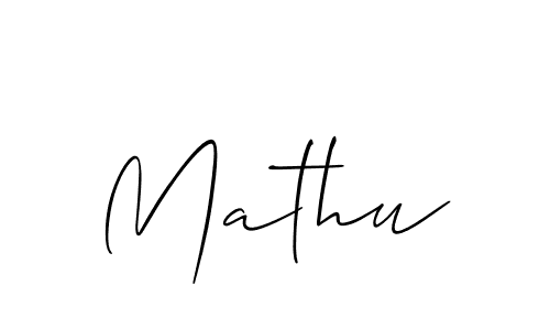 Also we have Mathu name is the best signature style. Create professional handwritten signature collection using Allison_Script autograph style. Mathu signature style 2 images and pictures png