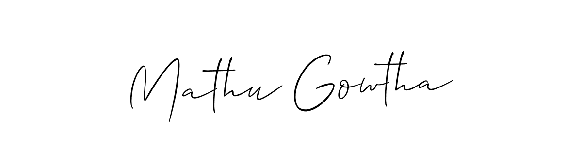 This is the best signature style for the Mathu Gowtha name. Also you like these signature font (Allison_Script). Mix name signature. Mathu Gowtha signature style 2 images and pictures png