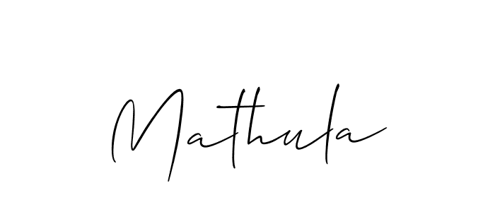 It looks lik you need a new signature style for name Mathula. Design unique handwritten (Allison_Script) signature with our free signature maker in just a few clicks. Mathula signature style 2 images and pictures png