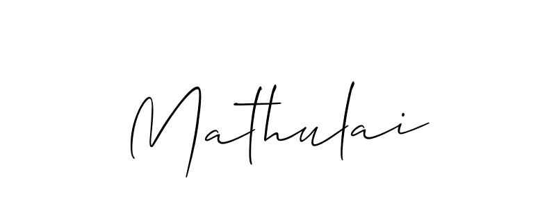 Design your own signature with our free online signature maker. With this signature software, you can create a handwritten (Allison_Script) signature for name Mathulai. Mathulai signature style 2 images and pictures png