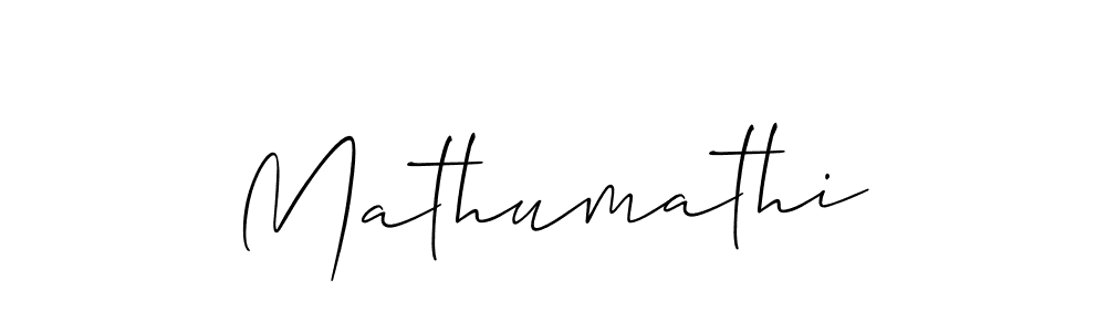How to make Mathumathi name signature. Use Allison_Script style for creating short signs online. This is the latest handwritten sign. Mathumathi signature style 2 images and pictures png