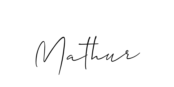 How to make Mathur signature? Allison_Script is a professional autograph style. Create handwritten signature for Mathur name. Mathur signature style 2 images and pictures png
