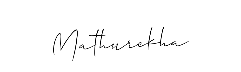 Make a beautiful signature design for name Mathurekha. With this signature (Allison_Script) style, you can create a handwritten signature for free. Mathurekha signature style 2 images and pictures png