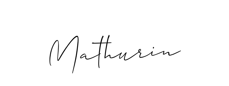 Design your own signature with our free online signature maker. With this signature software, you can create a handwritten (Allison_Script) signature for name Mathurin. Mathurin signature style 2 images and pictures png