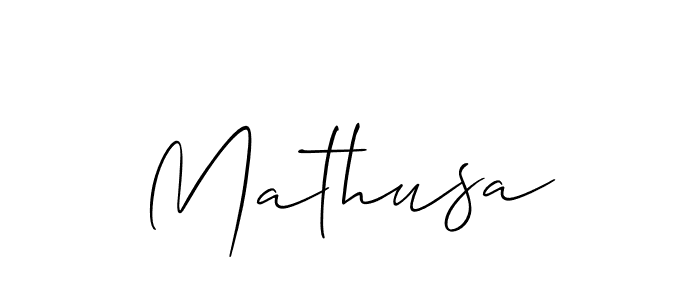 Design your own signature with our free online signature maker. With this signature software, you can create a handwritten (Allison_Script) signature for name Mathusa. Mathusa signature style 2 images and pictures png