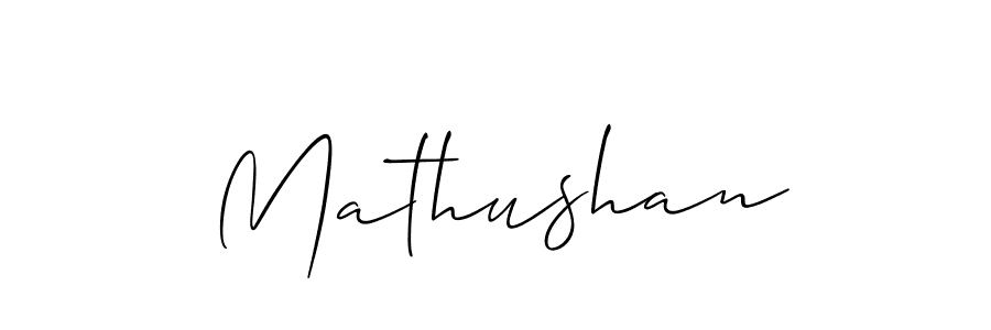 How to make Mathushan signature? Allison_Script is a professional autograph style. Create handwritten signature for Mathushan name. Mathushan signature style 2 images and pictures png