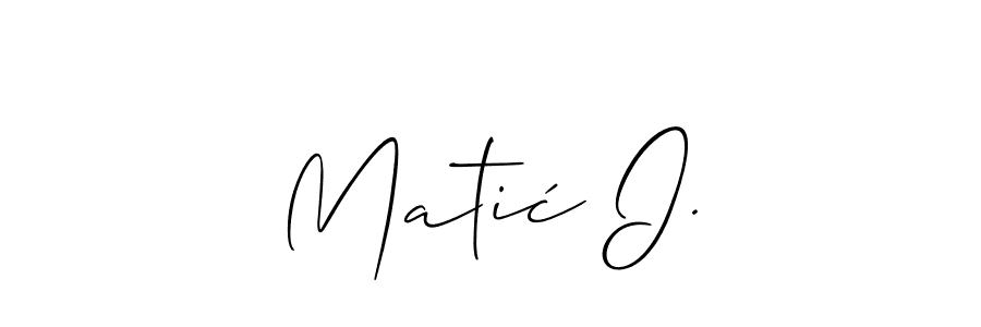 How to Draw Matić I. signature style? Allison_Script is a latest design signature styles for name Matić I.. Matić I. signature style 2 images and pictures png