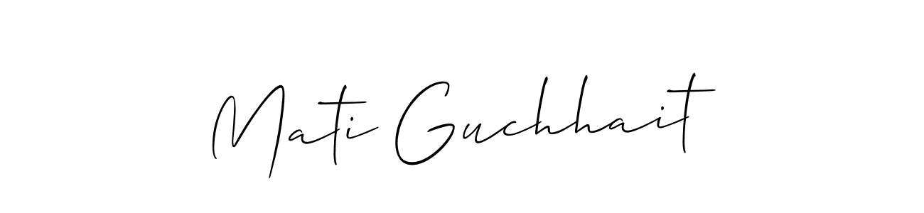 How to make Mati Guchhait signature? Allison_Script is a professional autograph style. Create handwritten signature for Mati Guchhait name. Mati Guchhait signature style 2 images and pictures png