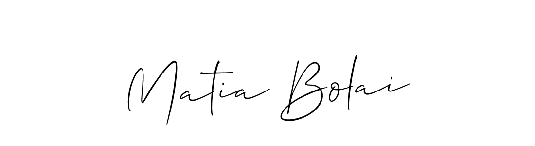 How to make Matia Bolai signature? Allison_Script is a professional autograph style. Create handwritten signature for Matia Bolai name. Matia Bolai signature style 2 images and pictures png