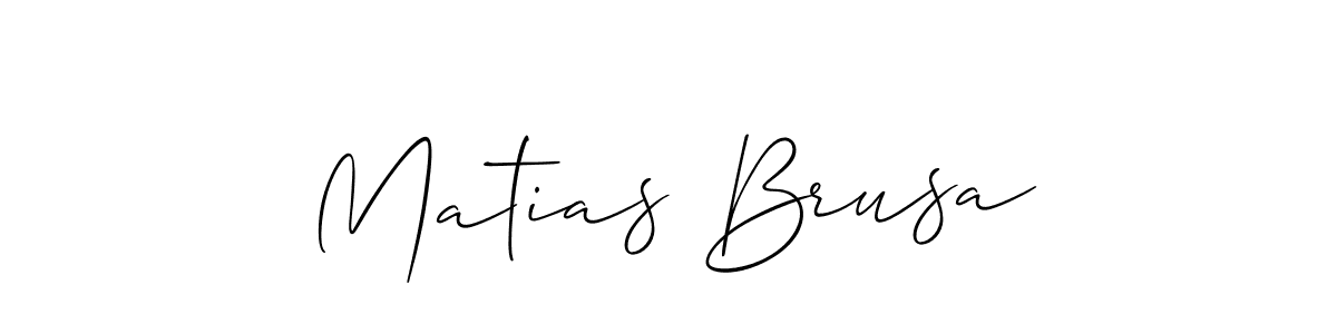 Design your own signature with our free online signature maker. With this signature software, you can create a handwritten (Allison_Script) signature for name Matias Brusa. Matias Brusa signature style 2 images and pictures png