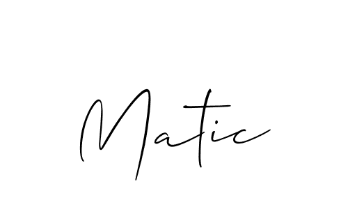 Matic stylish signature style. Best Handwritten Sign (Allison_Script) for my name. Handwritten Signature Collection Ideas for my name Matic. Matic signature style 2 images and pictures png