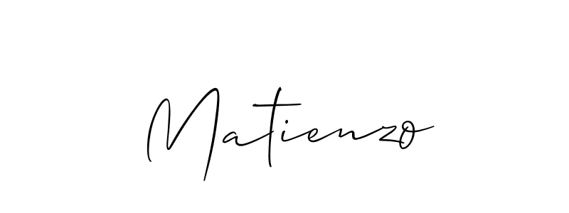 Allison_Script is a professional signature style that is perfect for those who want to add a touch of class to their signature. It is also a great choice for those who want to make their signature more unique. Get Matienzo name to fancy signature for free. Matienzo signature style 2 images and pictures png