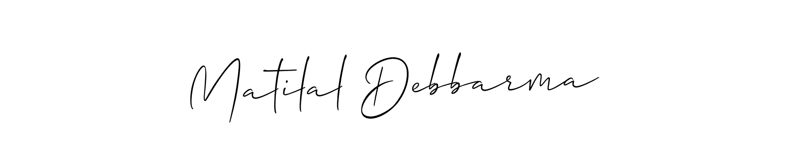 Matilal Debbarma stylish signature style. Best Handwritten Sign (Allison_Script) for my name. Handwritten Signature Collection Ideas for my name Matilal Debbarma. Matilal Debbarma signature style 2 images and pictures png