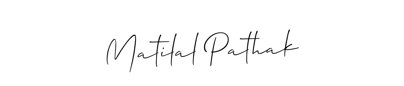 How to make Matilal Pathak signature? Allison_Script is a professional autograph style. Create handwritten signature for Matilal Pathak name. Matilal Pathak signature style 2 images and pictures png