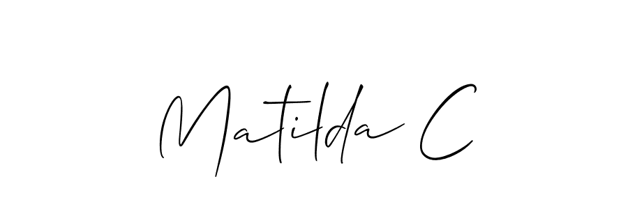 Best and Professional Signature Style for Matilda C. Allison_Script Best Signature Style Collection. Matilda C signature style 2 images and pictures png