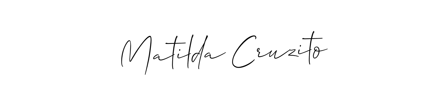 See photos of Matilda Cruzito official signature by Spectra . Check more albums & portfolios. Read reviews & check more about Allison_Script font. Matilda Cruzito signature style 2 images and pictures png