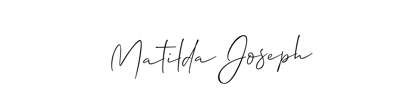It looks lik you need a new signature style for name Matilda Joseph. Design unique handwritten (Allison_Script) signature with our free signature maker in just a few clicks. Matilda Joseph signature style 2 images and pictures png