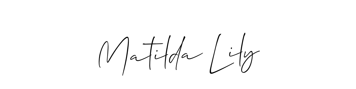 Best and Professional Signature Style for Matilda Lily. Allison_Script Best Signature Style Collection. Matilda Lily signature style 2 images and pictures png