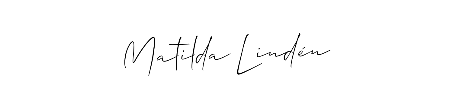 Make a beautiful signature design for name Matilda Lindén. Use this online signature maker to create a handwritten signature for free. Matilda Lindén signature style 2 images and pictures png