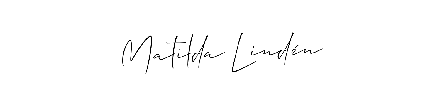 Make a beautiful signature design for name Matilda Lindén. Use this online signature maker to create a handwritten signature for free. Matilda Lindén signature style 2 images and pictures png