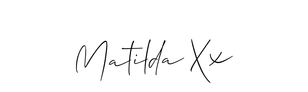 Create a beautiful signature design for name Matilda Xx. With this signature (Allison_Script) fonts, you can make a handwritten signature for free. Matilda Xx signature style 2 images and pictures png