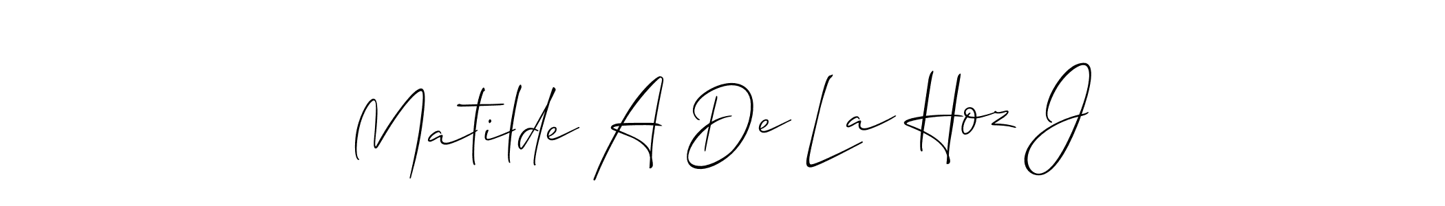 Once you've used our free online signature maker to create your best signature Allison_Script style, it's time to enjoy all of the benefits that Matilde A De La Hoz J name signing documents. Matilde A De La Hoz J signature style 2 images and pictures png